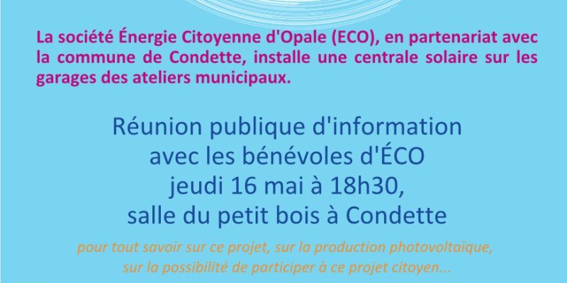 Réunion publique d'information à Condette